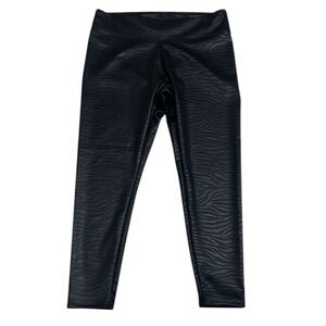 Express Black Zebra Embossed Legging NEW High Rise XL Stripes